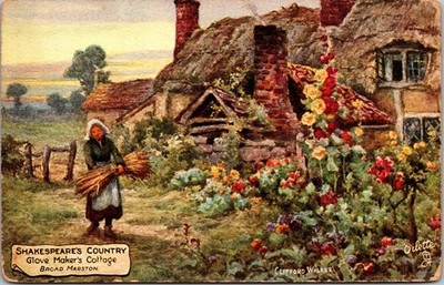 Glove Maker's Cottage Broad Marston England UK Tuck Postcard D93