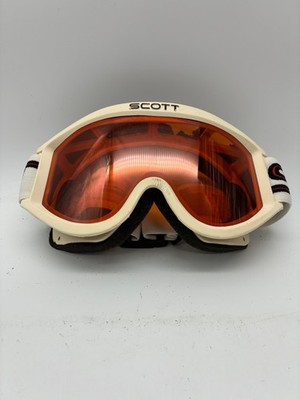 Scott Ski Goggles Unisex Orange Lens White Frame Foam Peeling Worn SCOTT Strap