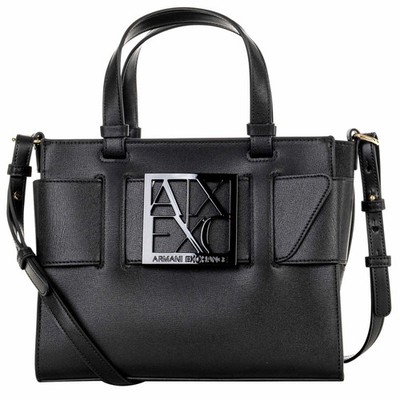 A|X ARMANI EXCHANGE Women's Handbag - Shopper Susy Monogram, Logo Buckle, ...