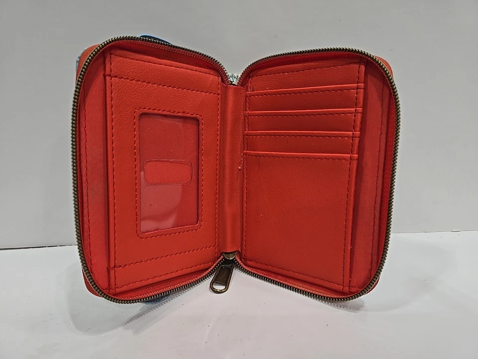 Cartera Loungefly Disney Stitch Elfo Cremallera Alrededor NAVIDAD Usada Dos Veces Envío Gratis Foto 2 de 3