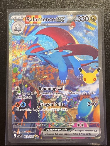 Salamence ex 30th Pokemon Celebration - Near Mint, Pack Fresh!