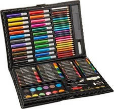 Darice 120-Piece Deluxe Art Set, Black - Black - 1 Count (Pack of 1)