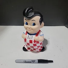Vintage Bob’s Big Boy Piggy Bank Elias Brothers Soft Vinyl Excellent Cond