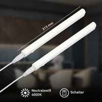 Led Unterbauleuchte 2Er Set Neutralweiß KüChe Schrankleuchte Mit Schalter
