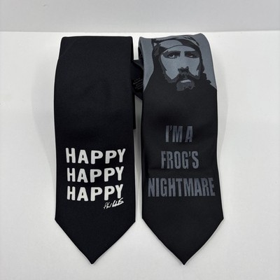 Duck Dynasty Mens Neck Ties Robertson I'm a Frog's Nightmare & Happy Happy Tie