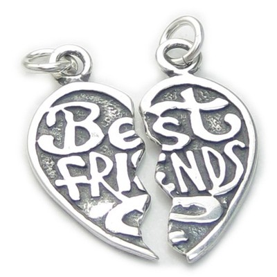 Best Friends sterling silver charm .925 x 1 BFF charms.