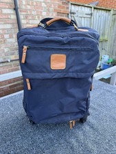 Brics Cabin Luggage Suitcase 4 Wheels Telescopic Handle Travel Bag Dark Blue