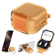 For Samsung Galaxy Buds4 Pro/Buds4 Shockproof TPU Phone Stand Case with Keychain