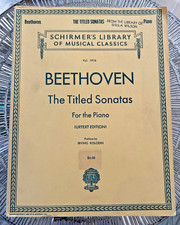 NEW- BEETHOVEN-The Titled Sonatas for the Piano - vol 1916 Urtext edition