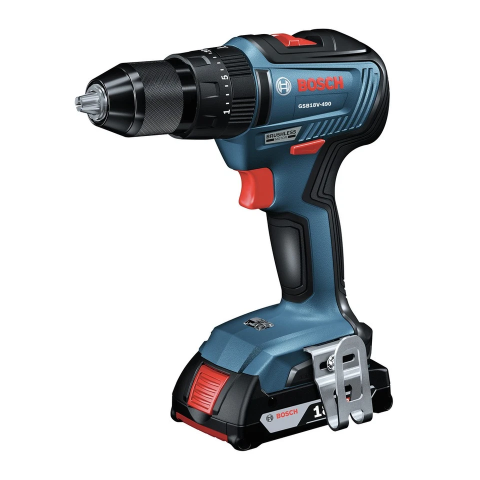 Bosch GXL18V-240B22-RT 18V Li-Ion 2-Tool Combo Kit (2 Ah) Certified Refurbished - Image 2 of 4