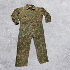Vintage Mossy Oak Greenleaf Camo Insulated Coveralls Made in USA Mens 2XL 38x34