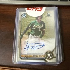 2022 Bowman 1st Draft Chrome Rookie Auto Henry Bolte