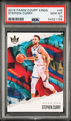 Stephen Curry 2019 Panini Court Kings #49 PSA 10 Gem Mint Perfect Slab POP 62