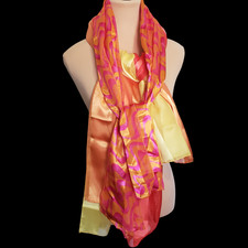 Vintage Lot of 4 Women's Scarves Sheer Nylon Scarves Square Korea