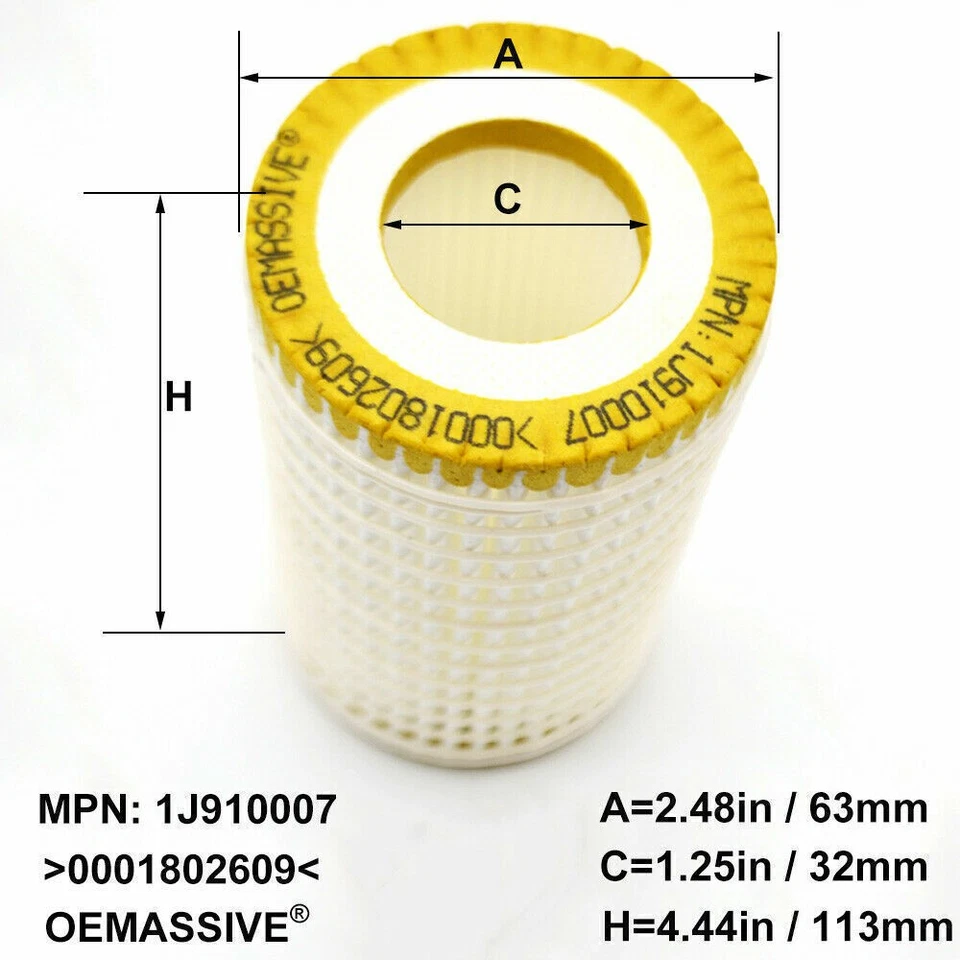 Cartucho de filtro de aceite con anillos para Mercedes Benz A 0001802609 EE. UU. Foto 4 de 4