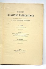 LIVRE ANCIEN PRECIS ANALYSE MATHEMATIQUE CALCUL DIFFERENTIEL ET INTEGRAL 1927
