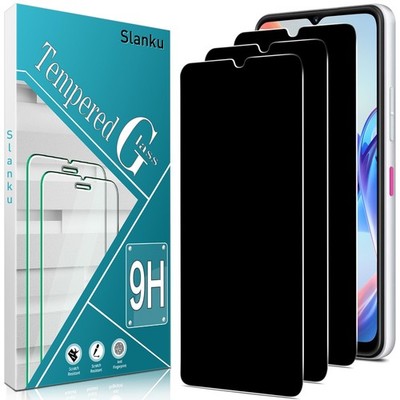 Slanku [3 Pack Privacy Screen Protector for T-Mobile Revvl 7, Black 