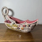VINTAGE BOAT ART POTTERY PLANTER 1955 HULL PINK T12