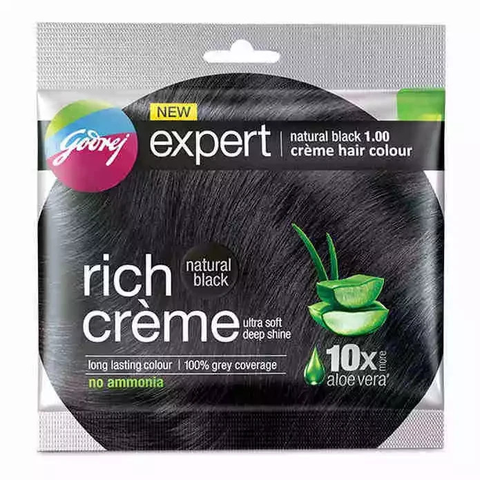 Godrej Expert Rich Cr&egrave;me Hair Color, No Ammonia, Long Lasti