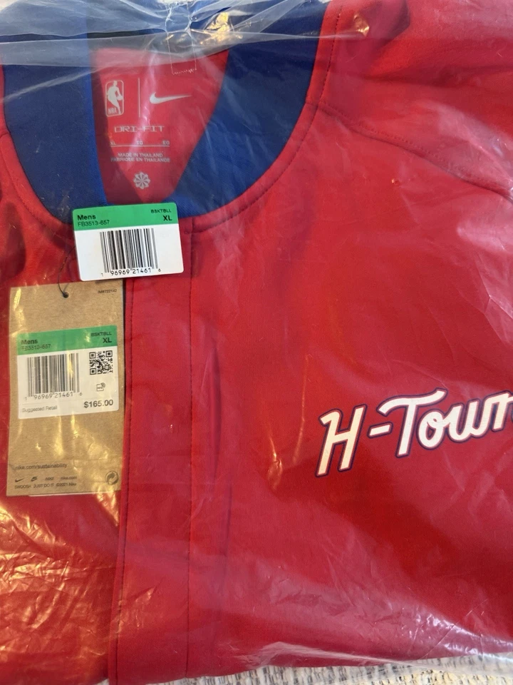 Chaqueta Nike Dri Fit Houston Rockets City Edition Cremallera Completa Para Hombre Talla XL Foto 2 de 4