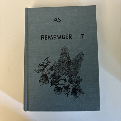 As I Remember It 1st Ed Autobiography1985 Uria R Byler HC Pathway Publishers Vtg