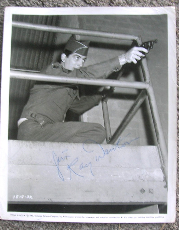 RAY DANTON "OUTSIDE THE LAW" VINTAGE AUTOGRAPH MOVIE STILL