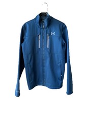 Mens UNDER ARMOUR Storm Blue Mid Weight Full Zipper Jacket Sz Medium