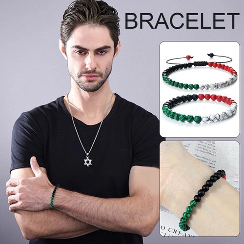 Palestinian Bracelet Bead Stretch Bracelet PalestineWristband UK V4J0