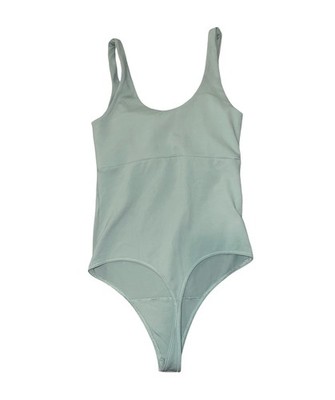 Abercrombie & Fitch Soft Collection Bodysuit Mint Green Ruched