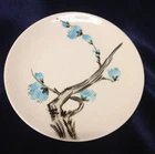 RED WING POTTERY DRIFTWOOD BREAD & BUTTER PLATE 6 5/8' BLUE FLOWERS TEXTURED