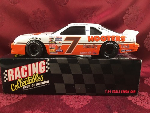 ALAN KULWICKI #7 Ford Thunderbird Hooters 1992 1/24 Bank 1/64 HO Car RCCA SET - Picture 3 of 10
