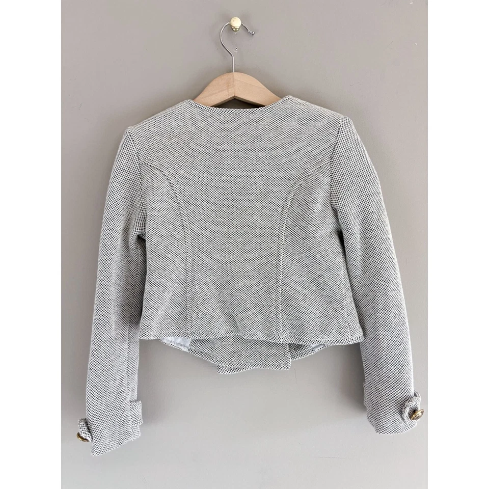 Little Mass Herringbone Military Style Gold Button Dress Coat Girl's 6 - Image 3 of 3