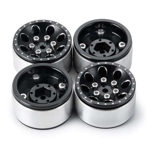 Cerchio ruota FLYXM CNC 1,0" Beadlock + pneumatico per auto cingolata 1/24 RC assiale SCX24 90081 - Foto 24 di 28