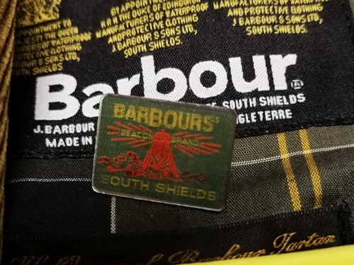 BARBOUR Pin Badge Flashing South Shields Beacon jacket hat cap coat wax logo