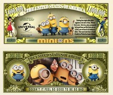 OUR MINIONS MILLION DOLLAR BILL (25 Bills)