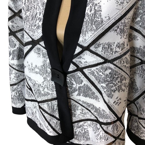 Joseph Ribkoff Black-White Jacket Style 184800 Size 10 - Picture 2 of 7
