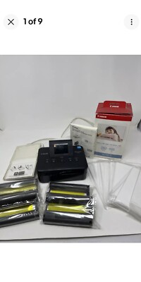 Canon Selphy CP800 Black Compact Photo Printer W/ Printer Ink And 7 Packs Paper