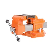 Forward Bench Vise 6 Inch Ductile Iron Bench Vice with 360 Degree Swivel Base...