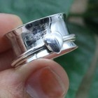 Heart 925 Sterling Silver Spinner Ring Handmade Jewelry Engagement Gift E-665
