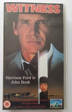 Witness VHS videotape Harrison Ford in this classic thriller