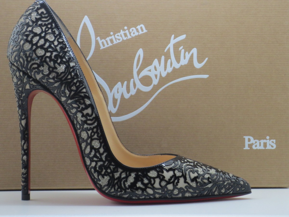 $1395 Christian Louboutin So Pretty Black Patent Leather