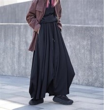 Japanese women Wide leg pants Casual Trouser culottes Loose Street style