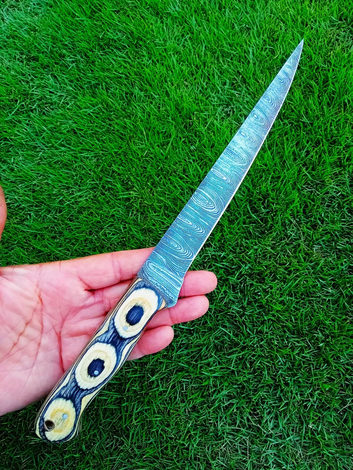 12” CUSTOM HANDMADE DAMASCUS STEEL CHEF KNIFE KITCHEN FILLET KNIFE eBay