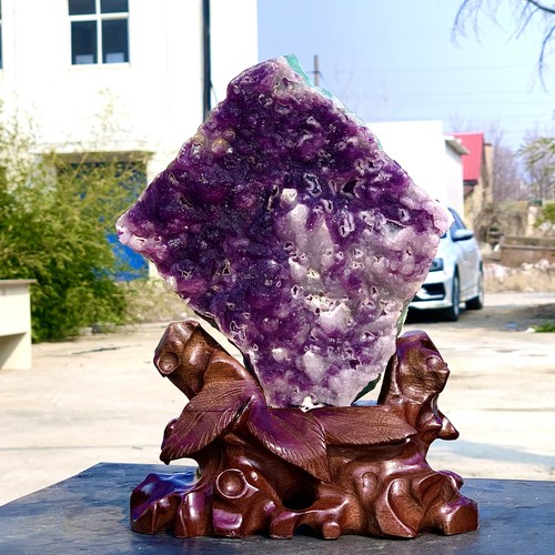 4.62LB Rare Transparent Purple Cube Fluorite Mineral Crystal Specimen - Picture 10 of 17