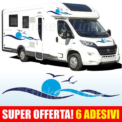 6 sticker kit for camper mod. HOLIDAY Arca Roller Team Laika Elnagh Hymer Adria