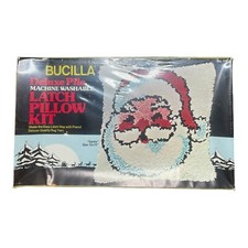 Vintage Bucilla SANTA FACE Latch Pillow Kit 15x15 12816