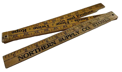 #ad Vtg Advertising Ruler Northern Supply Co Feed Stores Wood Folding $24.99