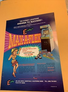 11-8 1/4'' Boulder dash flip n flop Astro chase bristles,arcade  game  FLYER AD