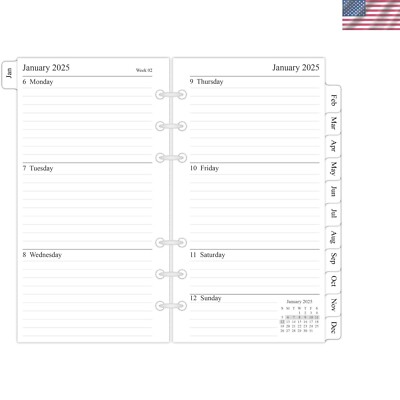 newestor 2025 Weekly & Monthly Planner Refill, 3-3/4'' x Personal (Size 3)