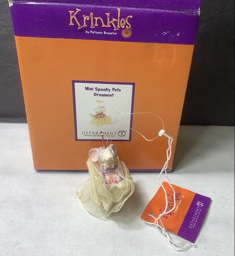 KRINKLES MOUSE Mini Spooky Pets Halloween Christmas Ornament Dept 56 - Picture 5 of 9